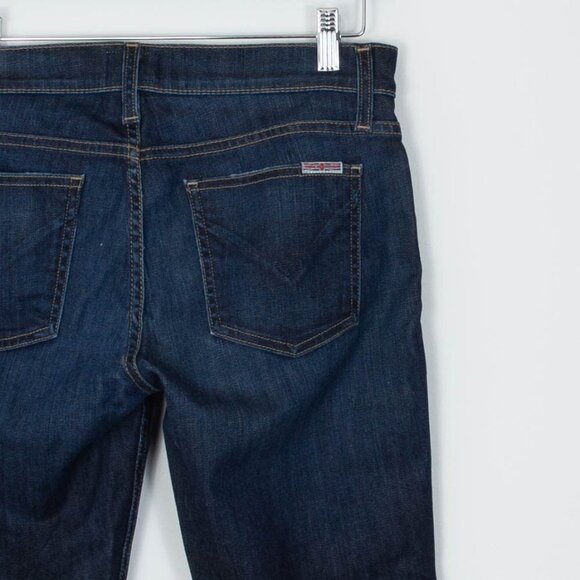 Hudson Dark Wash Muse Crop Skinny Denim Jeans w/ 5 Inch Cuff Womens Size 28 - Picture 9 of 12